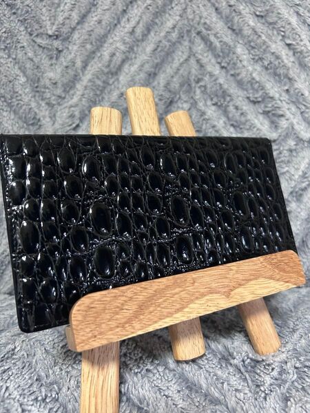 ランバン 長財布 メンズレディース クロコダイル型押 札入れ ブラック 黒 財布