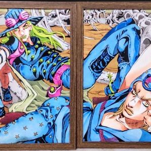 【115】JOJO 7部 スティール・ボール・ラン ジャイロ・ジョニィ 【2枚組 各A4額装・ポスター】