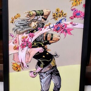 【701】ジョジョの奇妙な冒険 7部 SBR ジャイロ・ルーシー・ヴァレンタイン【額装A4 両面ポスター】