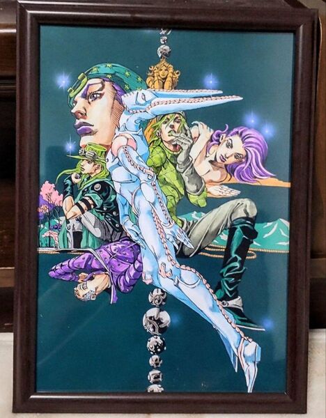 【065】 ジョジョの奇妙な冒険 7部 SBR ジャイロ・ジョニィ・ディアゴ・D4C【額装A4 両面ポスター】