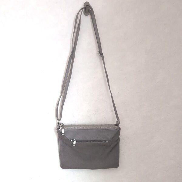H&M ショルダーバッグ グレー フェイクレザー