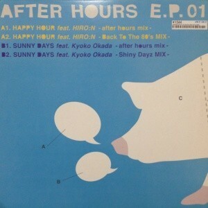 12inchレコード SHIHO FUJISAWA / AFTER HOURS E.P. 01