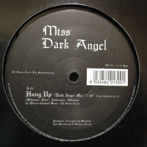 12inchレコード MISS DARK ANGEL / HUNG UP