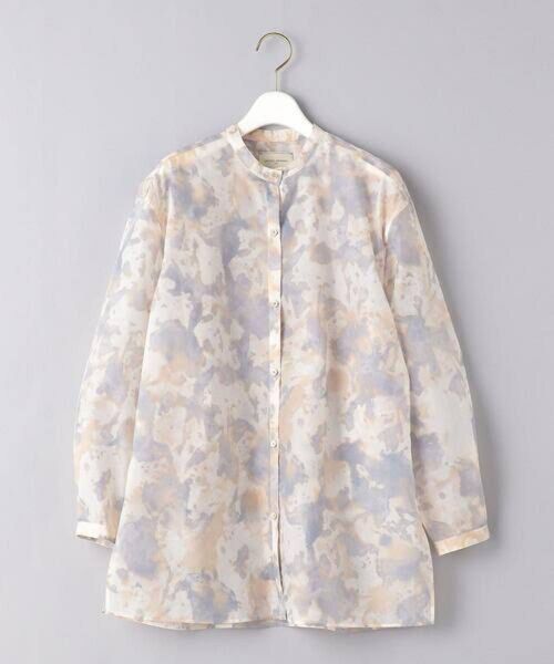 UNITED ARROWS シアープリントブラウスF 総柄 ブラウス 長袖 美品