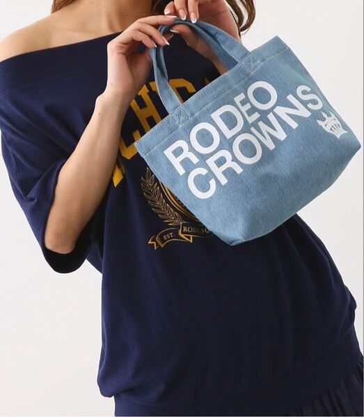 【新品未開封】ロデオクラウンズ ミニ トートバッグ デニムカラー