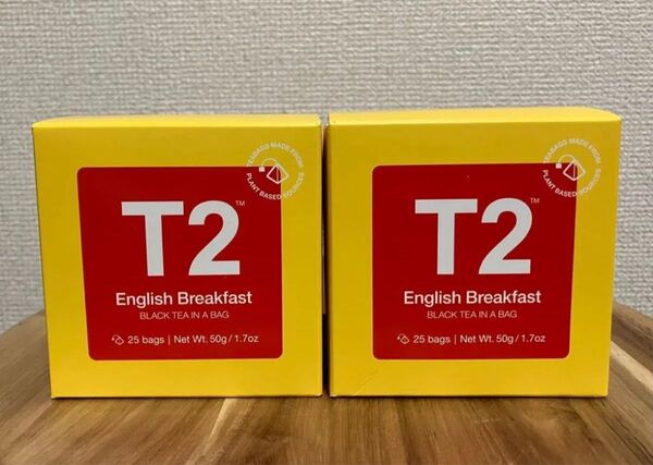 T2 イングリッシュブレックファスト ティーバック1箱25個入り 2箱