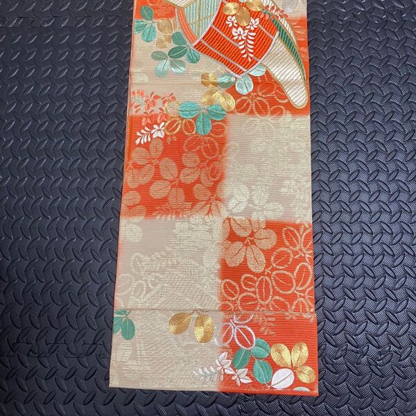 高級 正絹 夏 袋帯 着物 フォーマル 礼服 草花 2-10