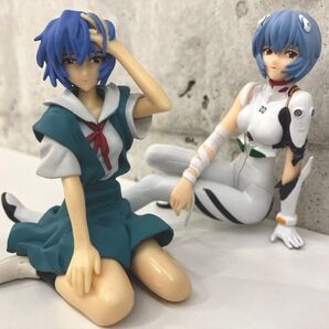 2010年 原型師:山本苦力猿 綾波レイ フィギュア 2種セット プラグスーツ 制服 ぽかぽか 初期版 SEGA 外箱無