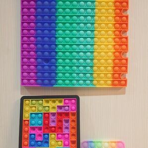 プッシュポップ 3種 知育玩具 カラフル