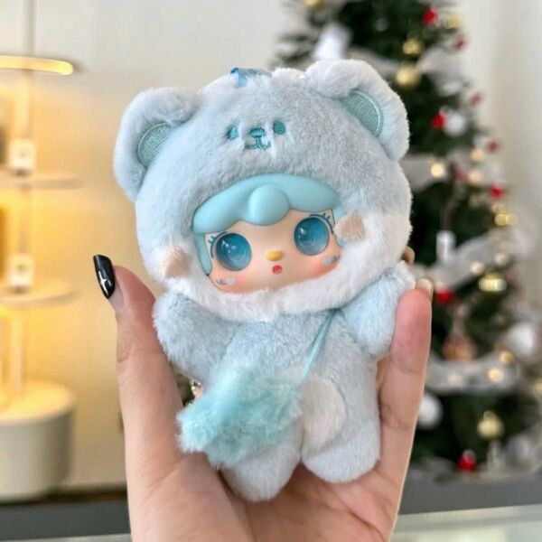YOOKI Take A Bite Of Bear Series ヨーキ mini ぬいぐるみ キーホルダー 18cm 水色