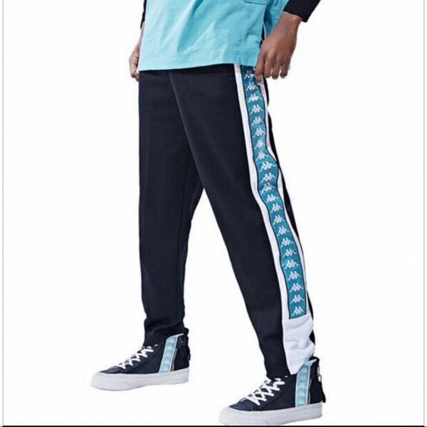 定価12100円●新品タグ付●カッパ サイドライントラックパンツ L 黒