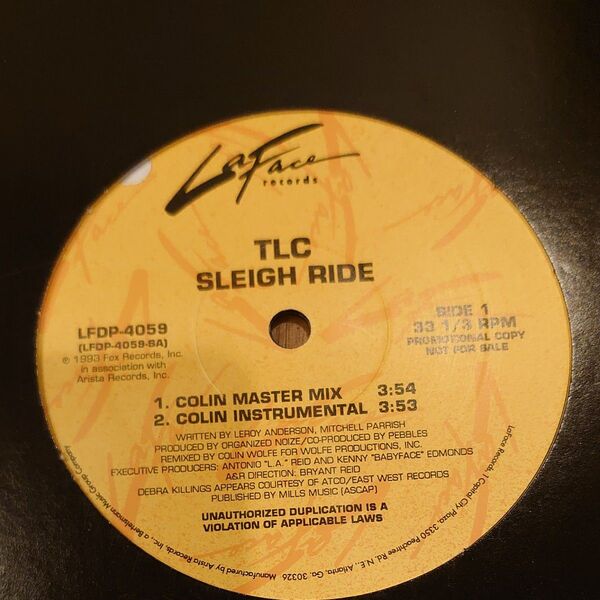 us promo TLC : Sleigh Ride 12インチ レコード lfdp-4059