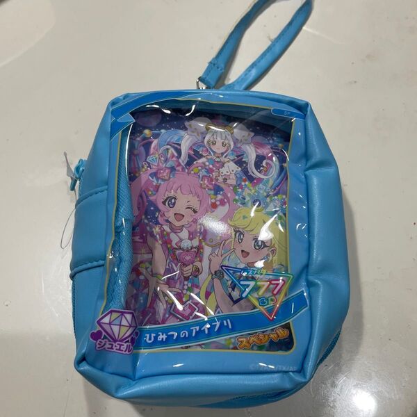 ひみつのアイプリ アイプリカード風ポーチ ブルー 新品タグ付き モーリーファンタジー