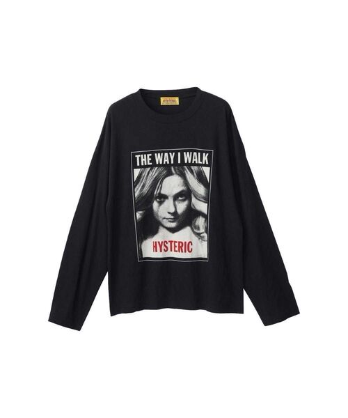 ロンT ブラック HYSTERIC GLAMOUR 長袖Tシャツ