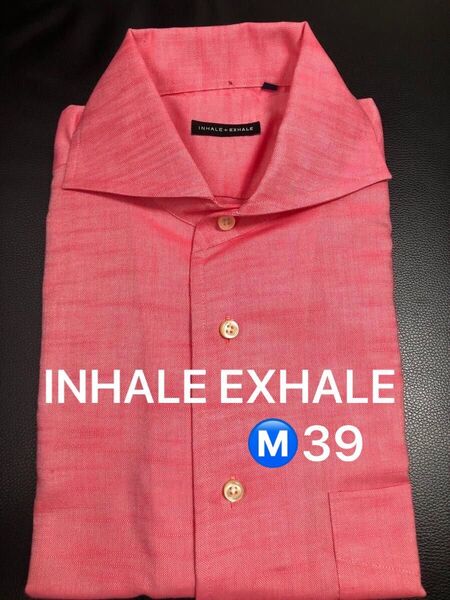 【極美品】INHALE EXHALE メンズ 半袖ワイシャツ ワイドカラー 39