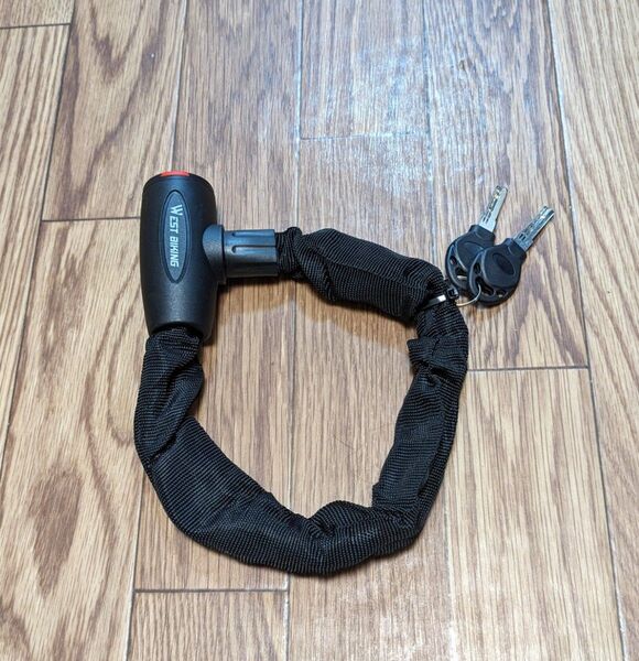 チェーンロック 自転車チェーンロック 色黒 サイズ約50センチ 新品送料込み