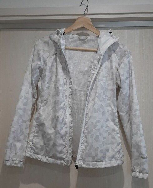 子供服 キッズ ウインドブレーカー パーカー クロスティックスポーツ 白 SSサイズ