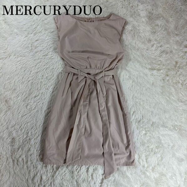 MERCURYDUO(マーキュリーデュオ)ウエストリボン ノースリーブ ワンピース
