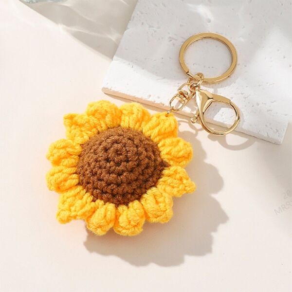 113 バッグチャーム ひまわり キーホルダー 可愛い 夏 小物 チャーム 花 ストラップ おそろい プレゼント お祝い お花