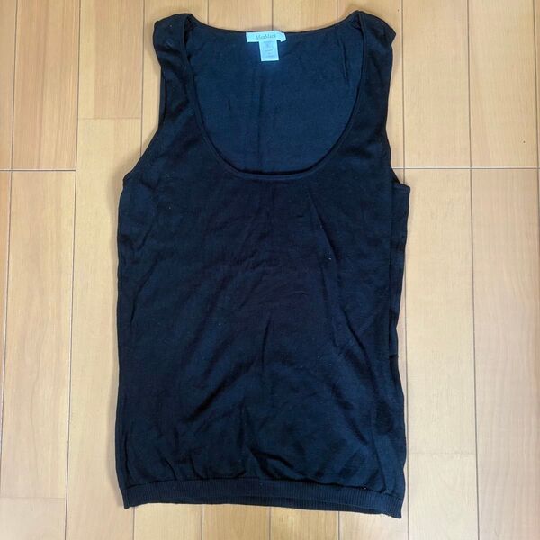 MaxMara マックスマーラ シルク混 ノースリーブ タンクトップ カットソー トップス