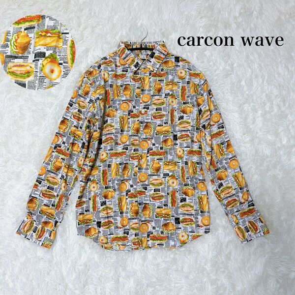 carconwave パン柄 総柄 派手 個性的 男女兼用 長袖シャツ
