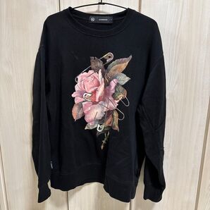 UNDERCOVER ローズプリントスウェット ブラック