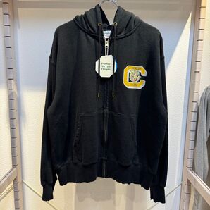 春夏M新品POWER TO THE PEOPLEパワートゥザピープルダメージ加工スウェットジップアップパーカーグランジ古着アメカジ