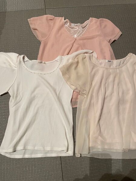 お得なメーカー品3点セット♪ 美品 半袖カットソー サイズM オフィスカジュアル 女子会 デートにも