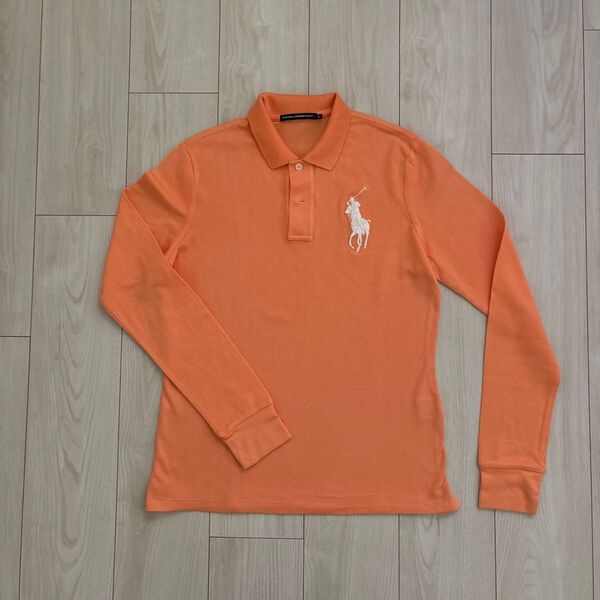 着用回数少 Ralph Lauren Golf オレンジ長袖ポロシャツ L 美品
