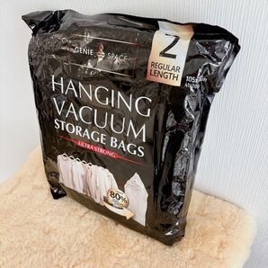 GENIE SPACE 圧縮 バッグ 収納 吊り下げ ハンガー 衣類 袋
