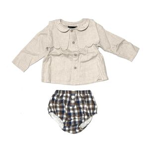美品 MAISON MARELLE ブラウス ブルマ 2点セット メゾンマレル バースデー アニバーサリー フォト 18m 24m