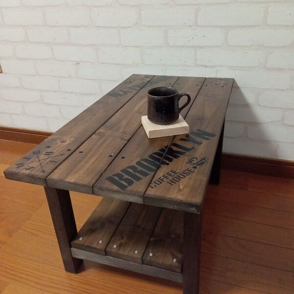 【ハンドメイド】男前カフェテーブル センターテーブル(ブルックリン)