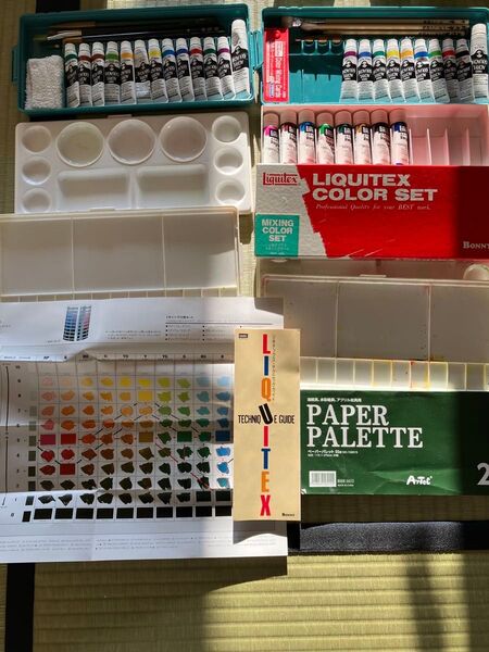 Liquitex 水彩絵具セットとパレット