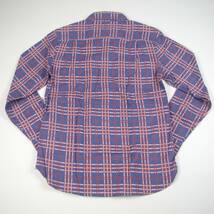 新品 OBEY L/S CHECK BUTTON SHIRTS / RED レッド オベイ チェック柄 長袖 ボタンシャツ メンズ S 90sカラー 赤 青_画像4