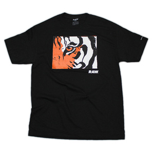 新品 RAW Jonah miller from Scratch Eye Tee ロウ Tシャツ メンズ半袖 ジョナミラータイガーコラボ supreme ブラック スケートボード