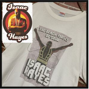 【希少】ISAAC HAYES★アイザックヘイズ★THE BLACK MOSES OF SOUL★プリント★バンドtシャツ★古着