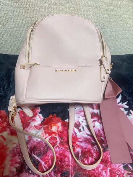 Maison de FLEUR リュック ピンク Mサイズ