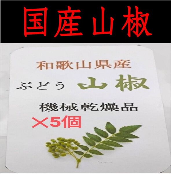 【高品質】山椒の実 和歌山 有田 乾燥 ぶどう山椒 20g×5袋