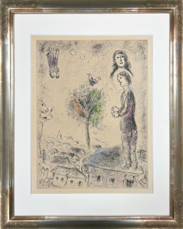 Yahoo!オークション -「シャガール」(銅版画、エッチング) (版画 Yahoo!オークション -「シャガール」(銅版画、エッチング) (版画