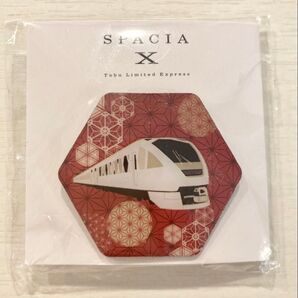 東武鉄道 スペーシアX SPACIAX 個室乗車記念 非売品 オリジナルピンバッジ 2025 赤