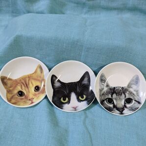 猫の豆小皿 3枚