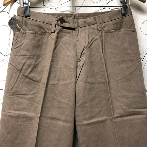 新品 タグ付き【ET BOITE エボワット ShortZipper】センタープレス ストレートパンツ M 綿100% 日本製