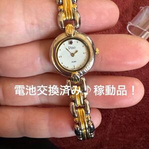 電池交換済み稼動品です!天然ルビー入りALBA Pino ブレスレットウォッチ クオーツ セイコー 腕時計