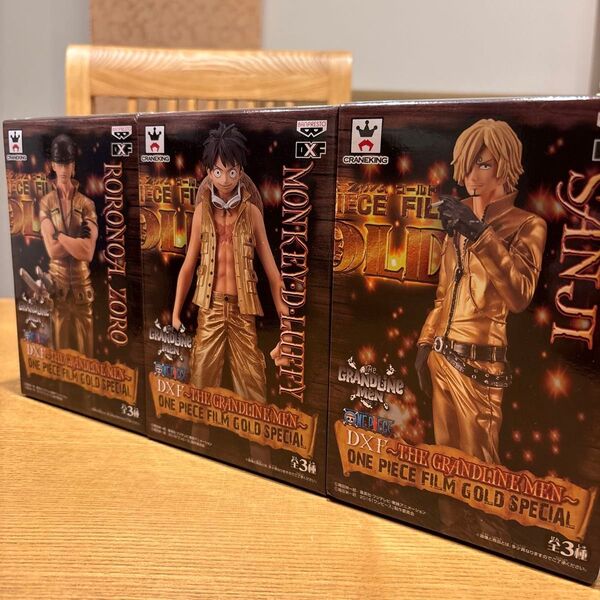 ワンピース DXF 劇場版 FILM GOLD ナムコ限定 3種 新品未開封セット!!
