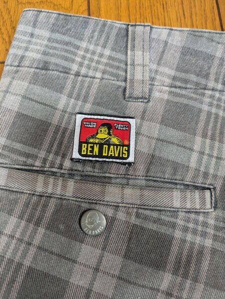BEN DAVIS チェック柄ショートパンツ グレー系 ウエスト34インチ 86センチ