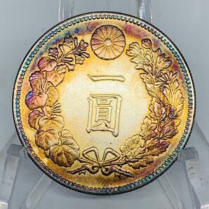 あ155大日本 新一円 一圓 明治34年 菊紋 極美品大型硬貨 日本硬貨 貿易銀 日本古銭 コレクションコイン 貨幣 重さ約26g