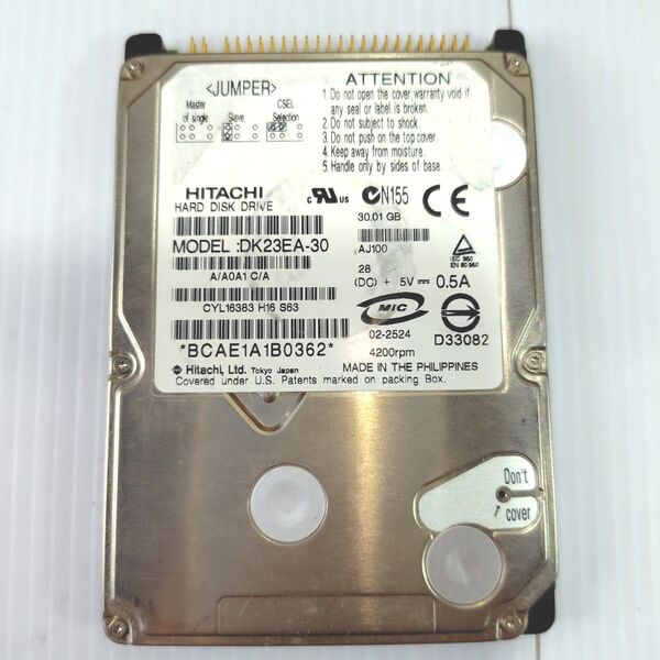 Hitachi DK23EA-30 30GB 内蔵型 HDD IDE