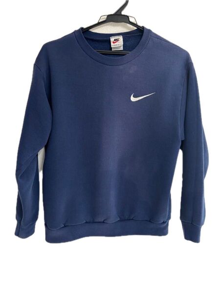 90s usa製 Nike スウェット 刺繍ワンポイントスウォッシュ 白タグ 短丈S