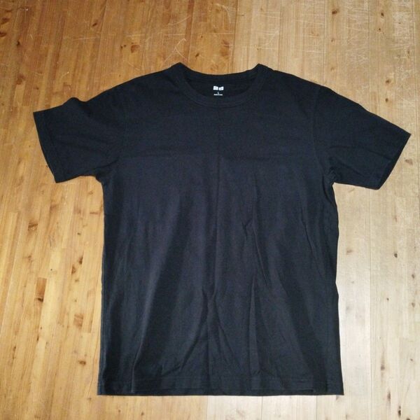 UNIQLO ブラック Tシャツ Lサイズ 半袖Tシャツ Tシャツ ブラック 黒 半袖 トップス