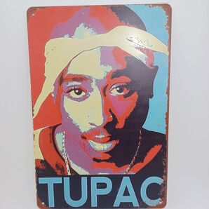 【新品】ブリキ看板 2pac(2パック) アート ヒップホップ